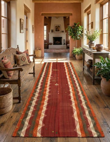 4' 9 x 11' 6 Jajim Runner Rug