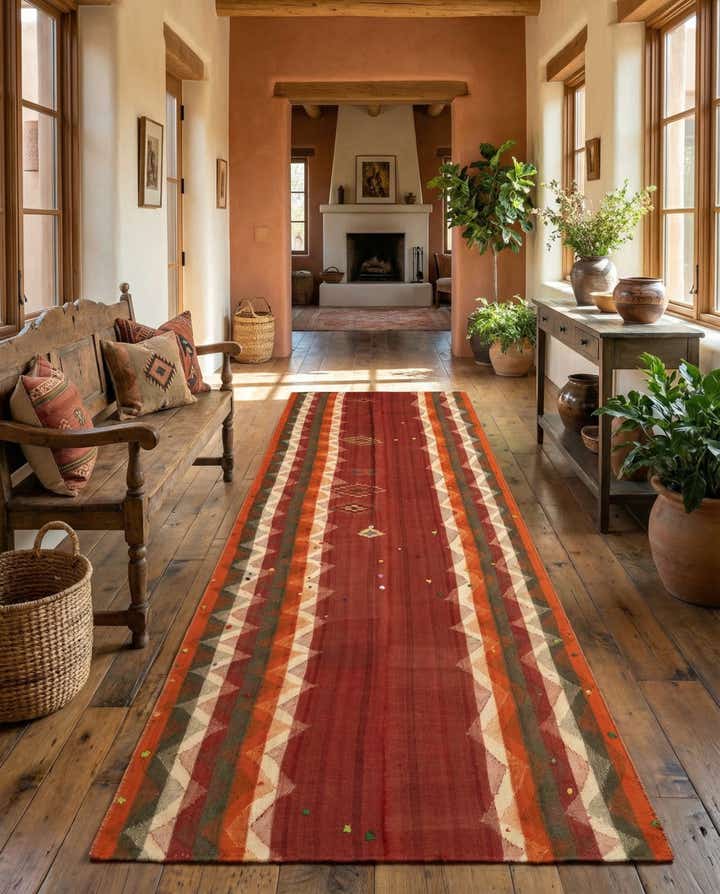 4' 9 x 11' 6 Jajim Runner Rug