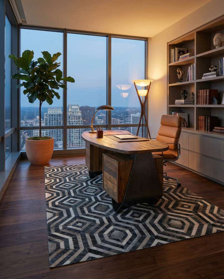 5' 1 x 8' Cowhide - Patchwork Rug