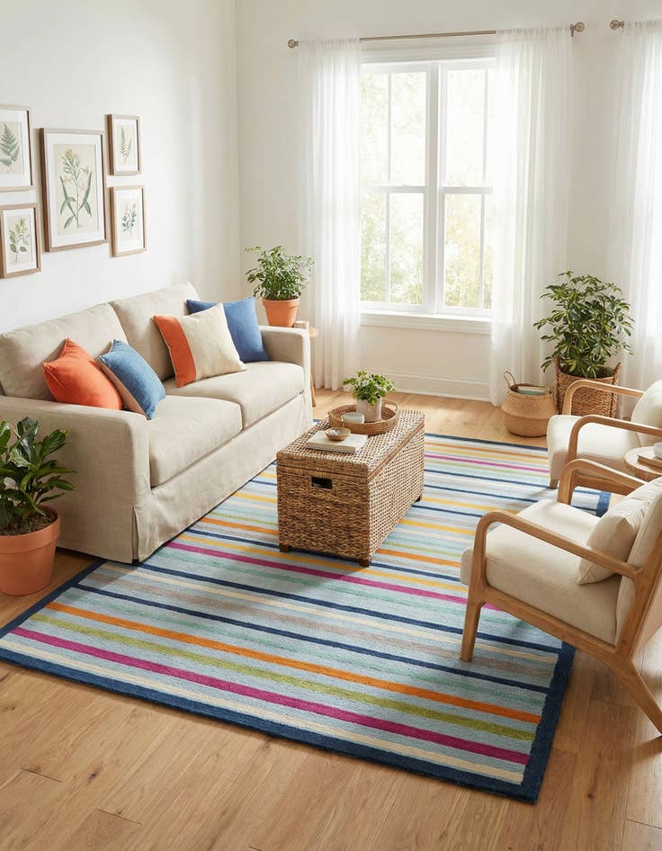 Detail image of  7' 10 x 10'  Washable Aruba Indoor / Outdoor Rug