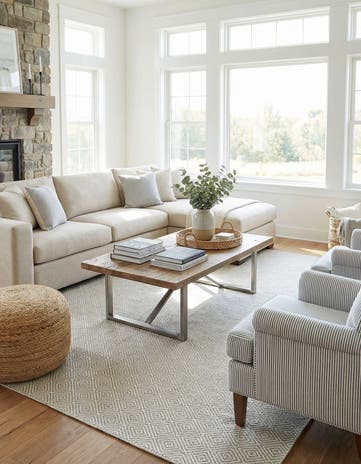 Gray Hand Woven Geo Trellis Flatweave Square Rug