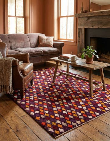 5' 9 x 6' 9 Hand Knotted Balouch Wool Rug