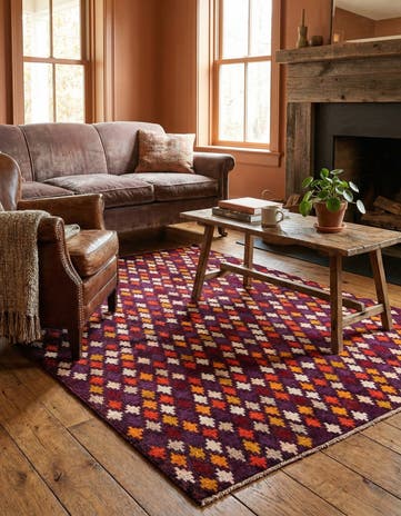 5' 9 x 6' 9 Hand Knotted Balouch Wool Rug