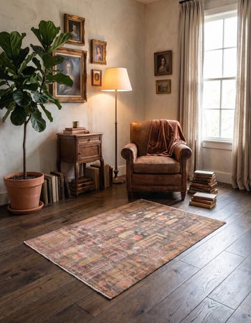 3' 8 x 5' 3 Hand Knotted Ultra Vintage Persian Wool Rug