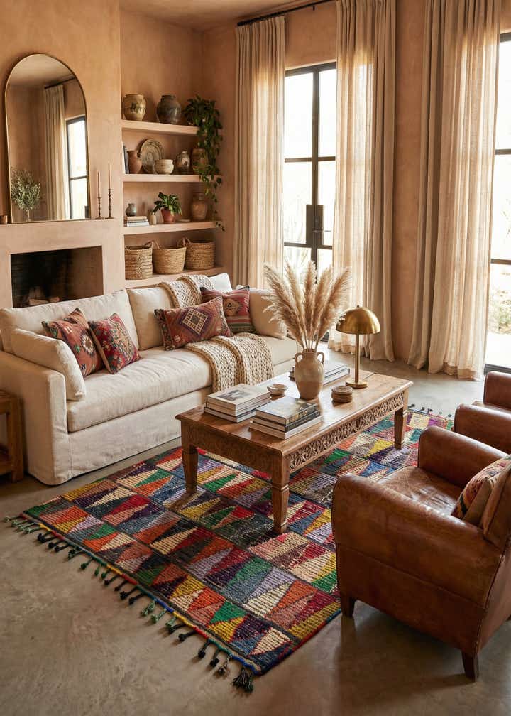 5' 2 x 8' Hand Knotted Moroccan Wool Rug