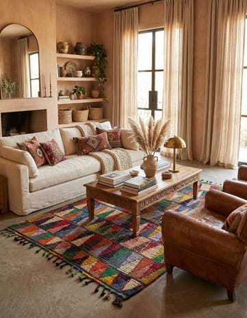 5' 2 x 8' Hand Knotted Moroccan Wool Rug