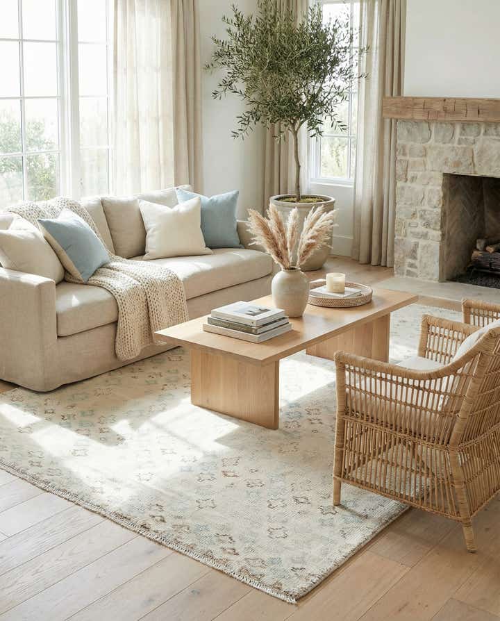 6' 4 x 10' Hand Knotted Darya Wool Rug