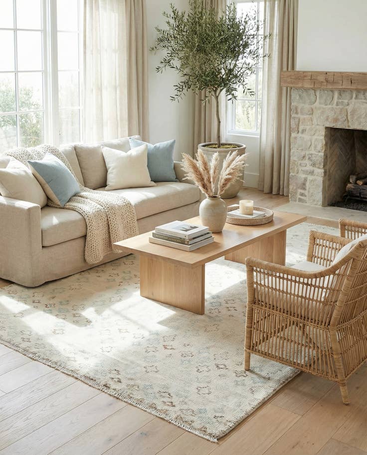 Detail image of 6' 4 x 10' Hand Knotted Darya Wool Rug