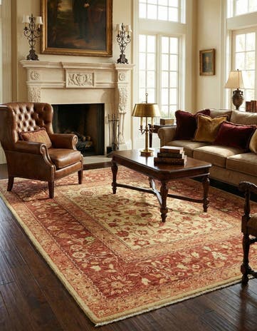 6' 8 x 8' 1 Hand Knotted Peshawar Ziegler Rug