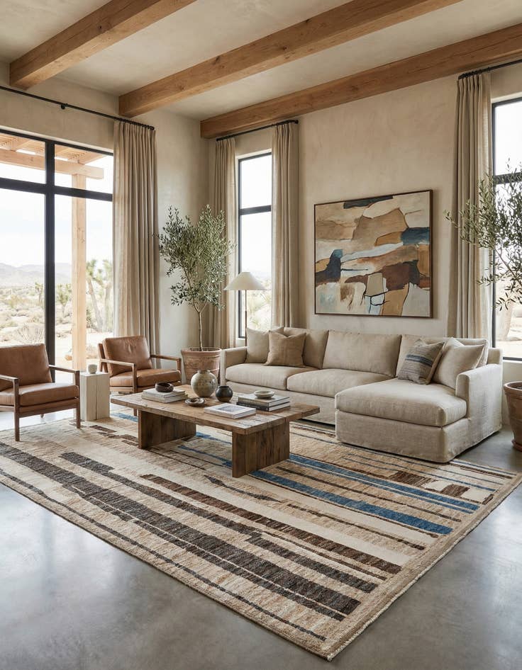 Detail image of 9' 9 x 14' 2  Hand Knotted Beni Marok Rug