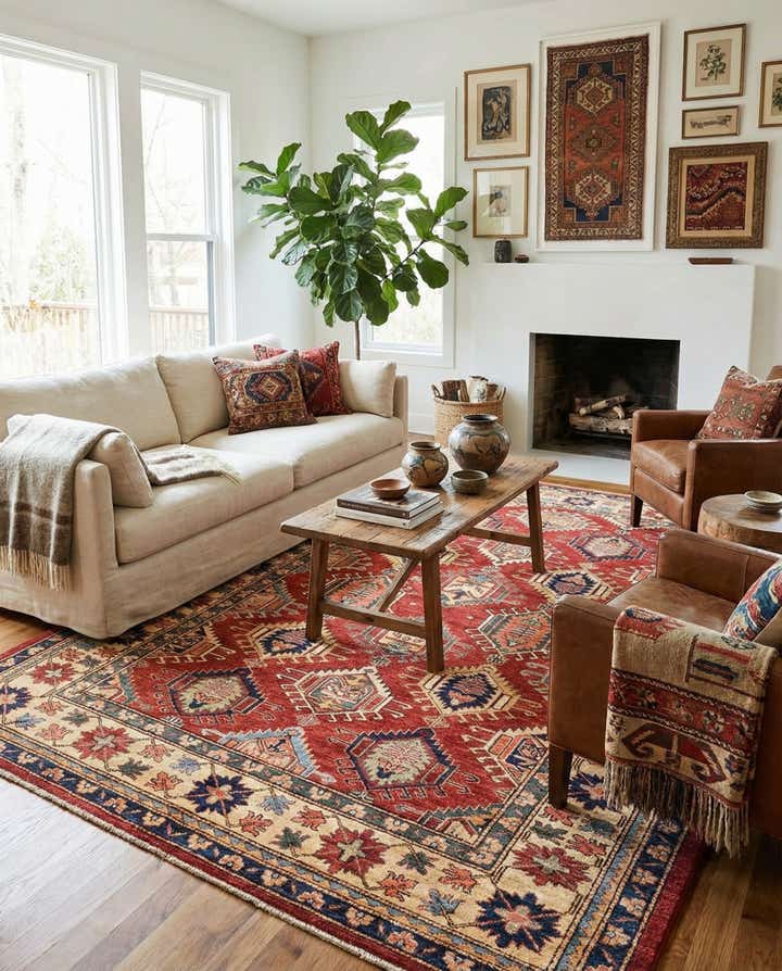 175cm x 250cm Handgeknüpft Kazak Orientalisch Teppich