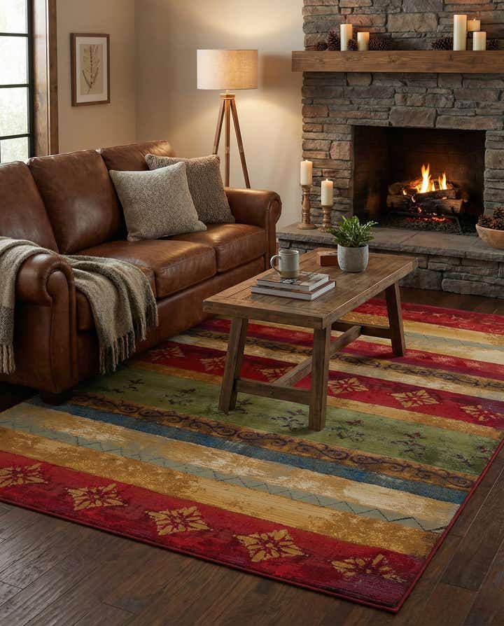 7' x 10' Easy-Clean Modern Indoor / Outdoor Rug