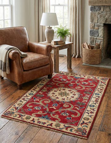 2' 9 x 4' 3 Hand Knotted Kazak Rug