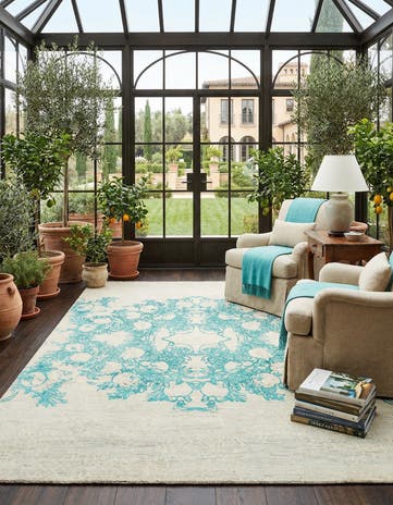 6' 4 x 9' 8 Hand Knotted Anar Rug