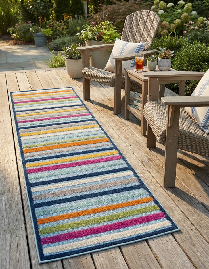 Detail image of 2' x 6' Easy-Clean Aruba Indoor / Outdoor Runner Rug