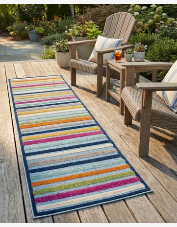 2' x 6' Easy-Clean Aruba Indoor / Outdoor Runner Rug