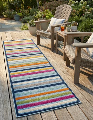 2' x 6' Easy-Clean Aruba Indoor / Outdoor Runner Rug