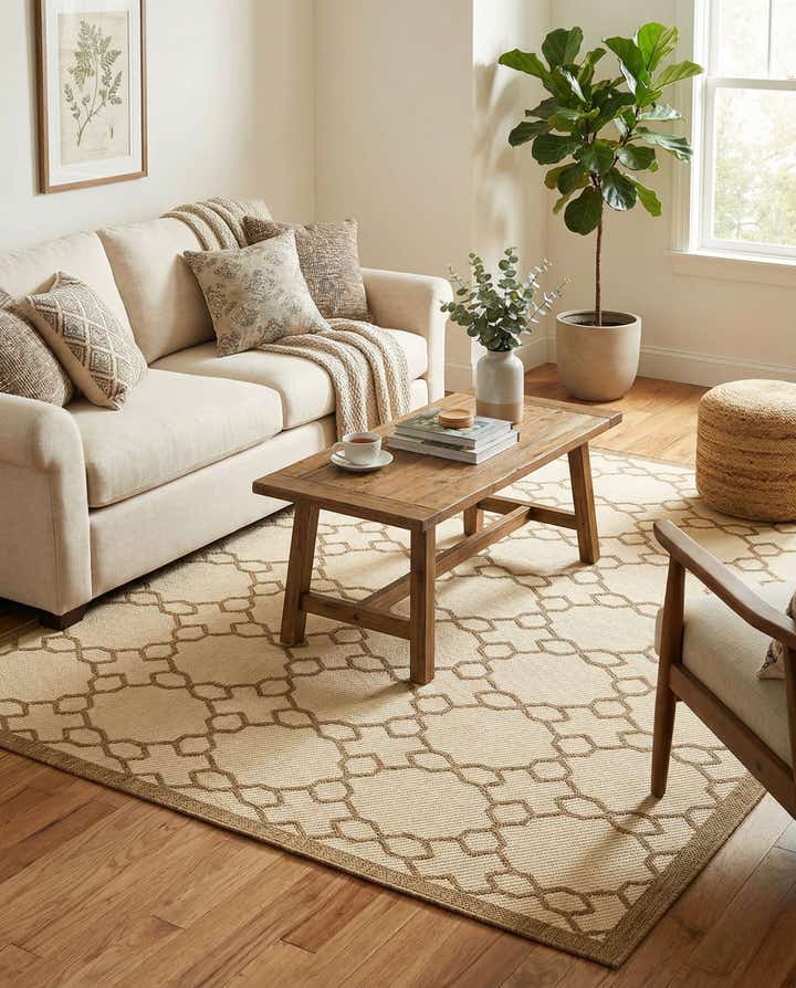 8' x 11' 4 Easy-Clean Trellis Indoor / Outdoor Rug