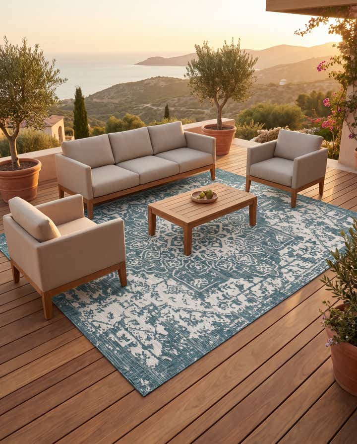 7' 10 x 10' Easy-Clean Jill Zarin Dubai Indoor / Outdoor Rug