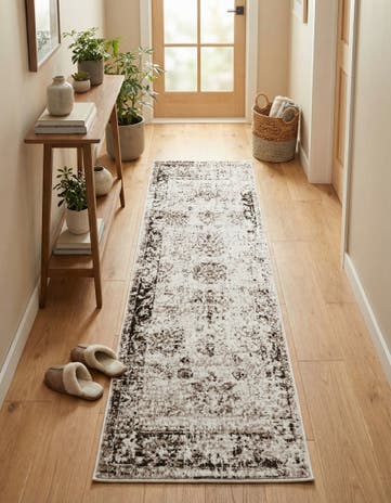 Beige and Ivory Monte Carlo Runner Rug