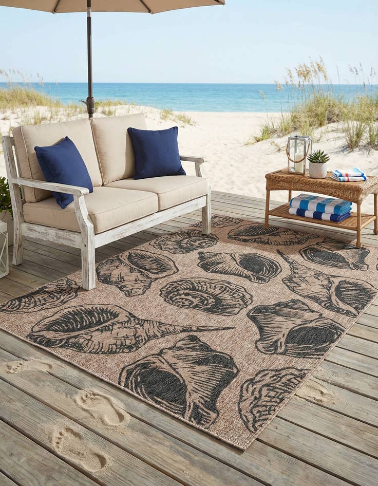 Detail image of 6' x 9' Easy-Clean Coastal Indoor / Outdoor Rug