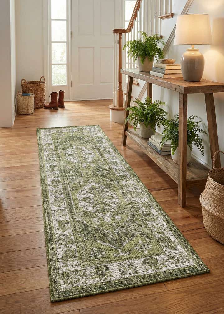 2' x 6' Easy-Clean Traditional Indoor / Outdoor Runner Rug