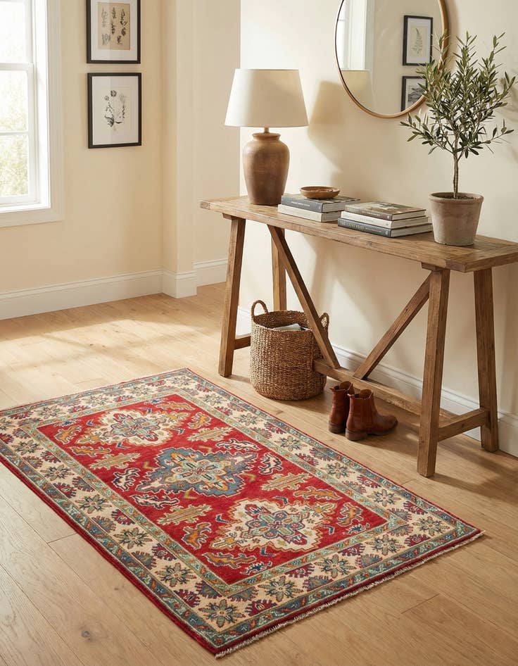 Detail image of 3' 3 x 5' 1  Hand Knotted Kazak Rug