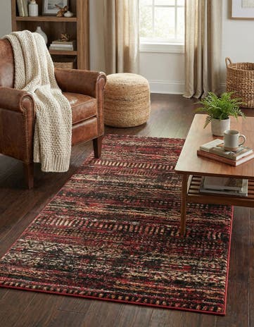 Burgundy Saturn Rug