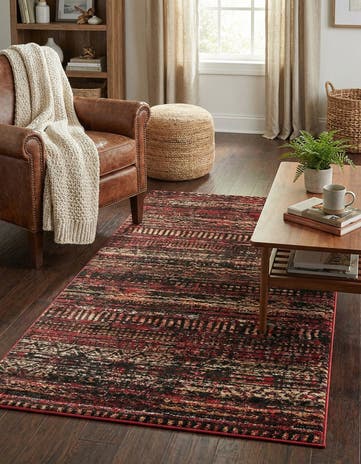 Burgundy Saturn Rug