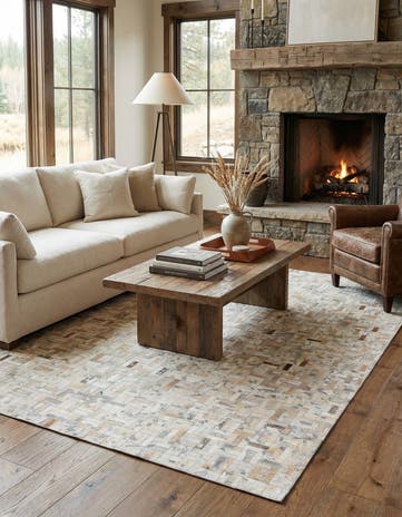 4' 11 x 8' 1 Cowhide Stocks Rug