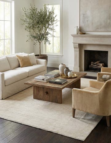 7' 8 x 9' 10 Hand Knotted Oushak Wool Rug