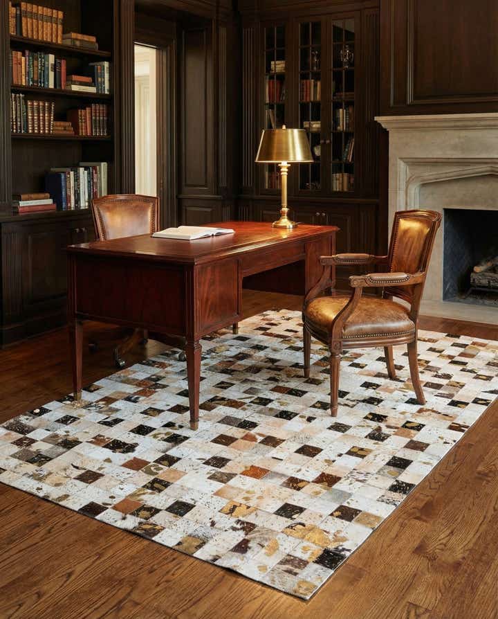 5' 1 x 8' Cowhide Stocks Rug