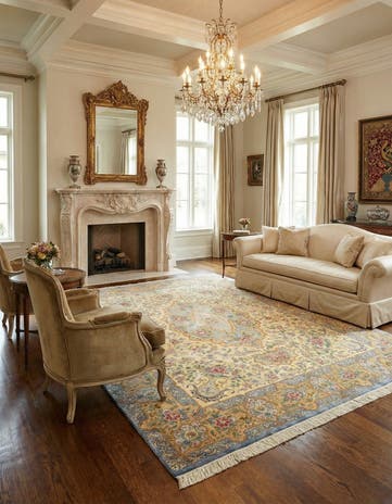 6' 8 x 8' 5 Ghom Silk Rug