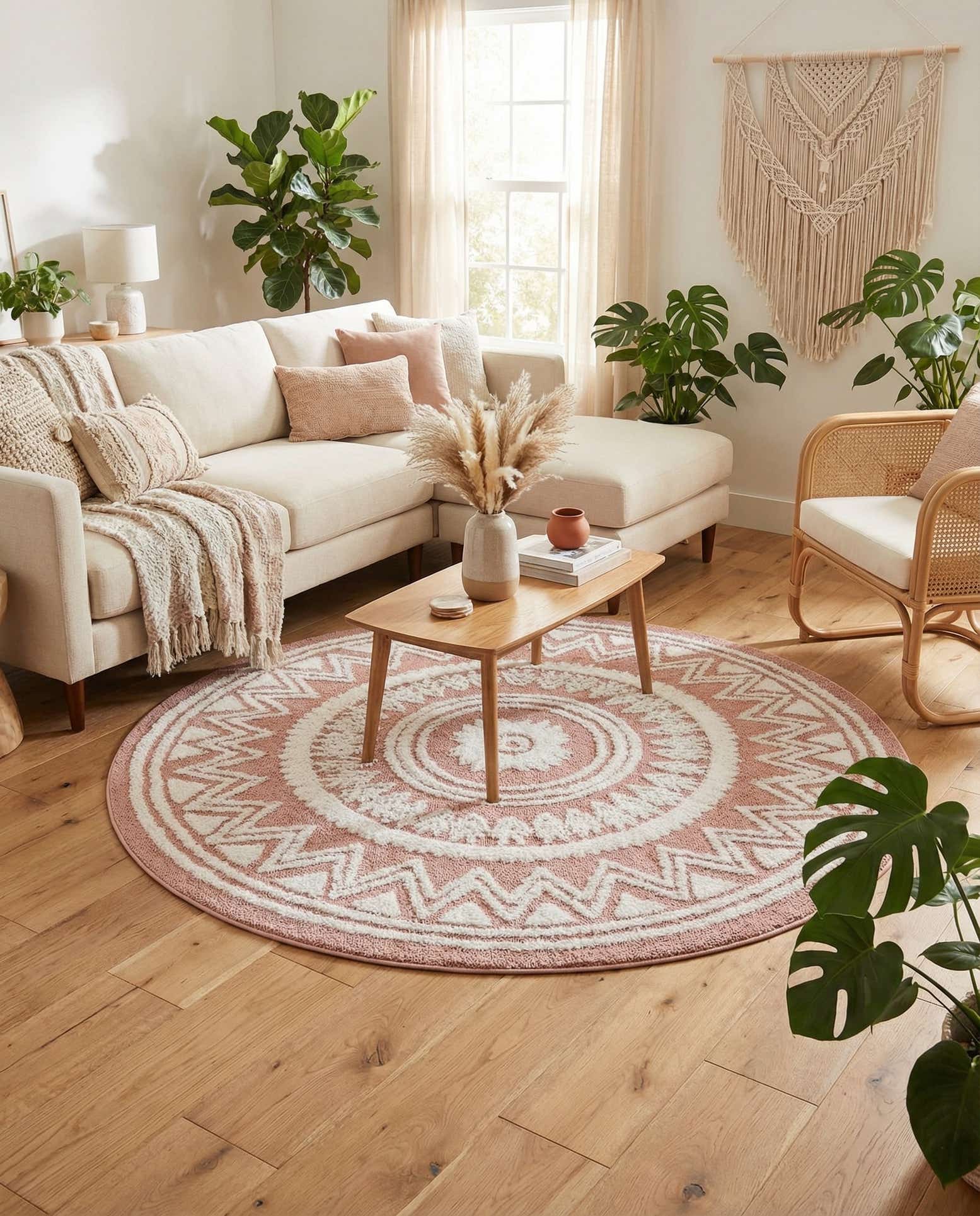 7' 10 x 7' 10 Boho Round Rug
