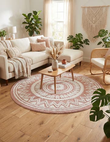 7' 10 x 7' 10 Boho Round Rug