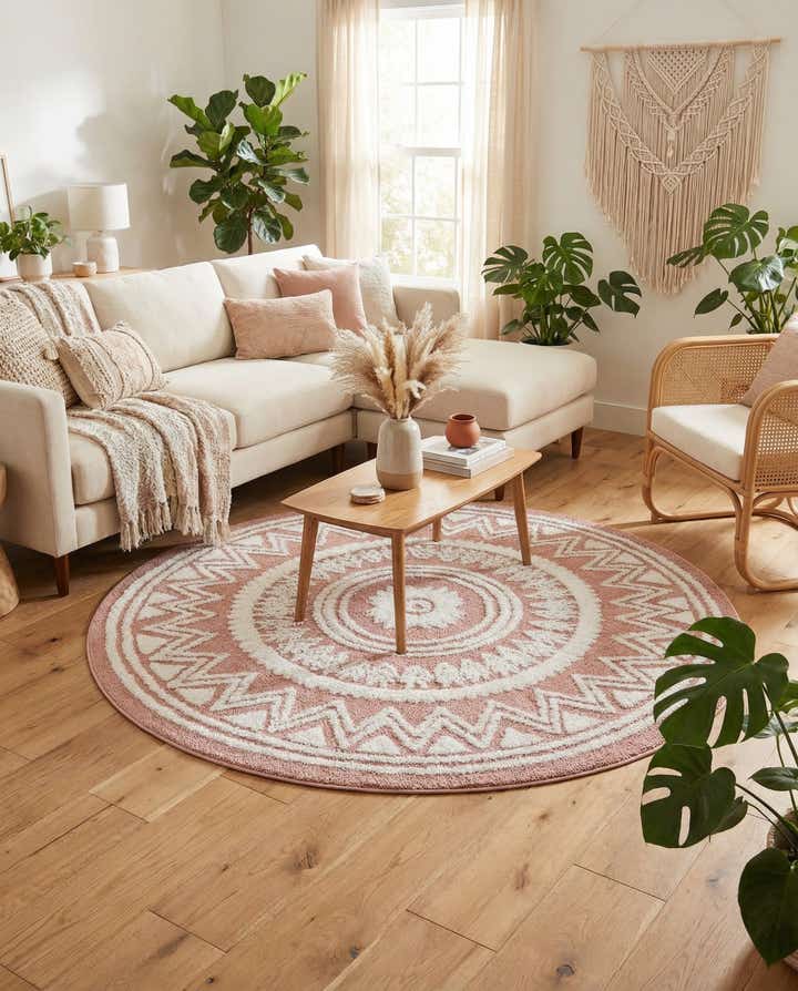 7' 10 x 7' 10 Boho Round Rug