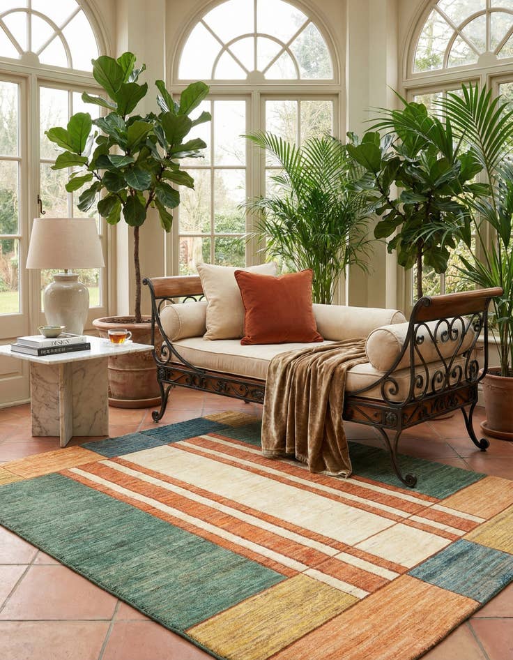 Detail image of 4' 11 x 6' 4 Juma Wool Rug