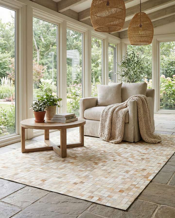 5' 1 x 7' 11 Cowhide Stocks Rug