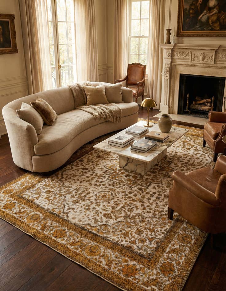 Detail image of 9' 10 x 13' 5  Hand Knotted Ultra Vintage Persian Wool Rug