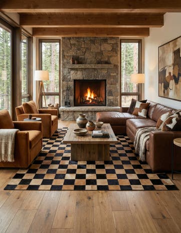 5' 2 x 8' 1 Cowhide - Patchwork Rug
