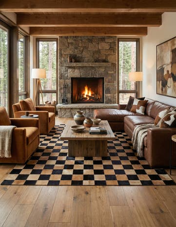 5' 2 x 8' 1 Cowhide - Patchwork Rug