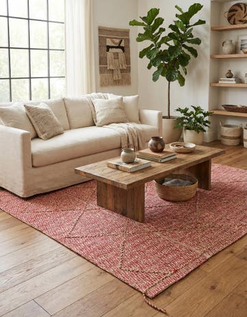 6' 2 x 8' 8 Hand Knotted Moroccan Wool Rug