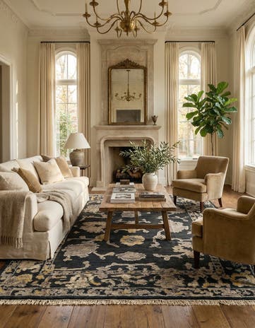 8' x 10' 4 Hand Knotted Oushak Wool Rug