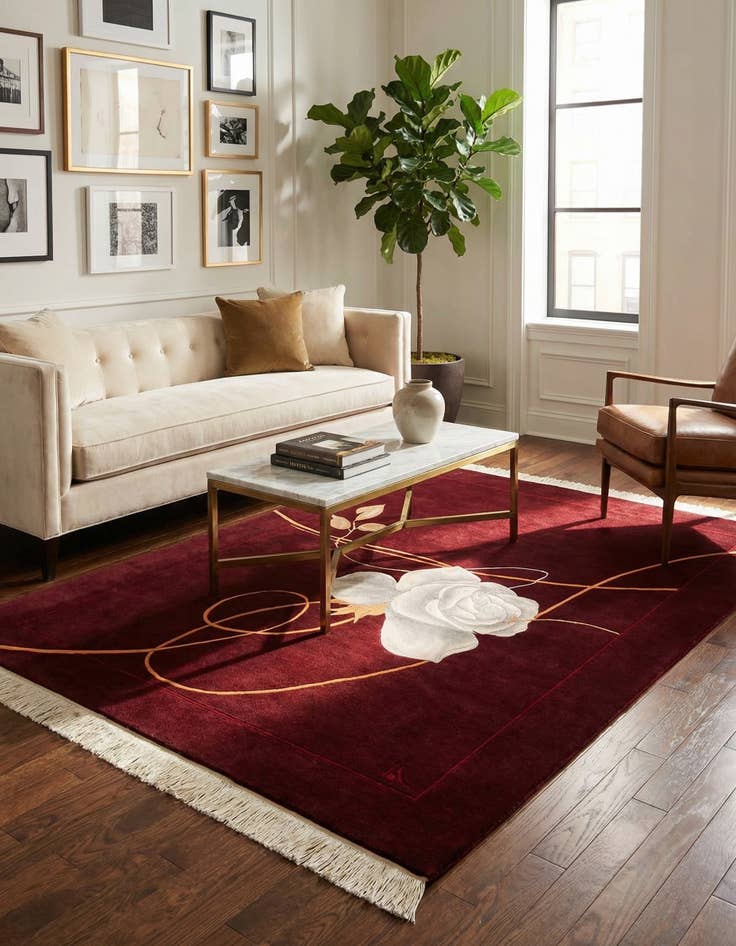 Detail image of 5' x 6' 8 Hand Knotted Darya Wool Rug