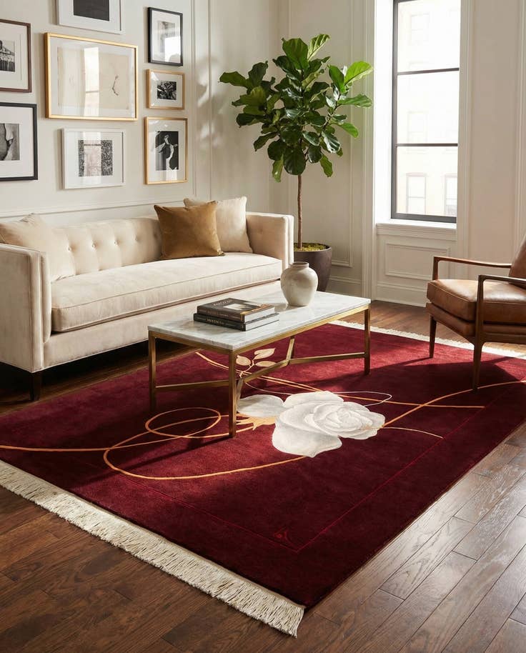 Detail image of 5' x 6' 8 Hand Knotted Darya Wool Rug