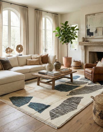 9' x 12' 8 Hand Knotted Moroccan Wool Rug