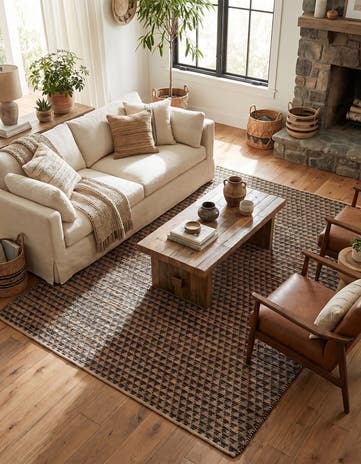 10' x 14' 1 Hand Woven Chindi Jute Rug