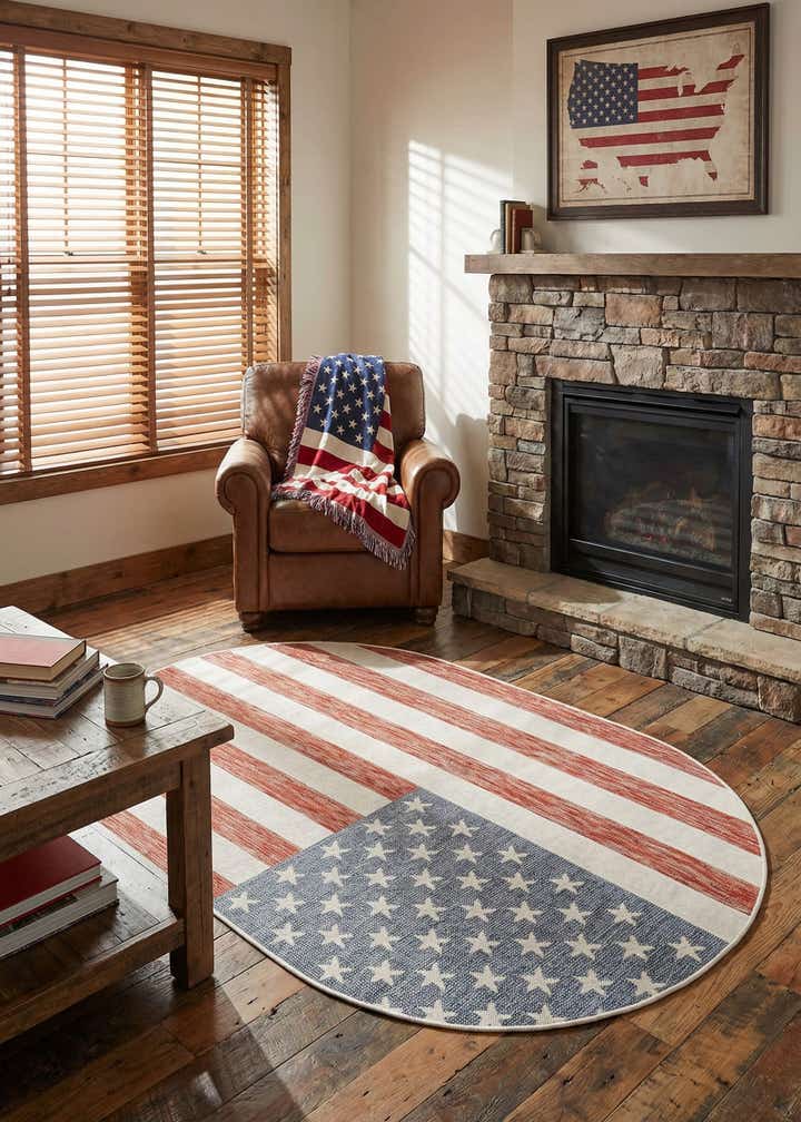 5' 3 x 8' Easy-Clean Jill Zarin Indoor / Outdoor Oval Rug