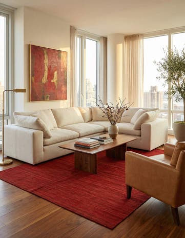 6' 8 x 9' 6 Hand Woven Kilim Modern Wool Rug