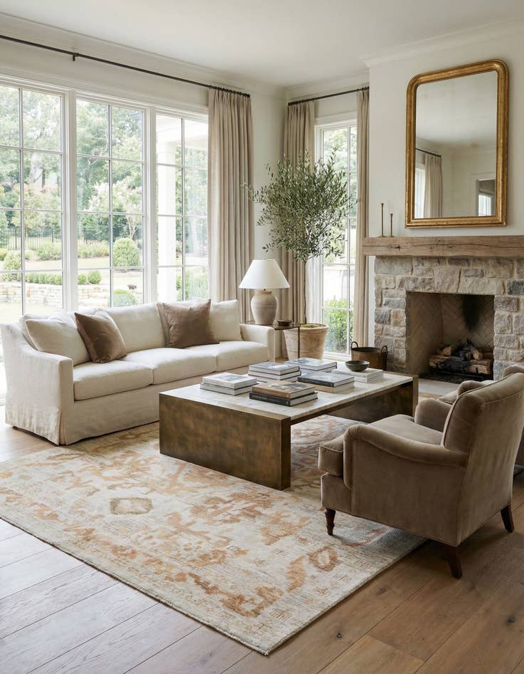 Detail image of 11' x 15' 10  Hand Knotted Oushak Wool Rug